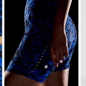 Lululemon Fast and Free High-Rise Short 6" *5 Pocket Flower Meld Galactic Cobalt